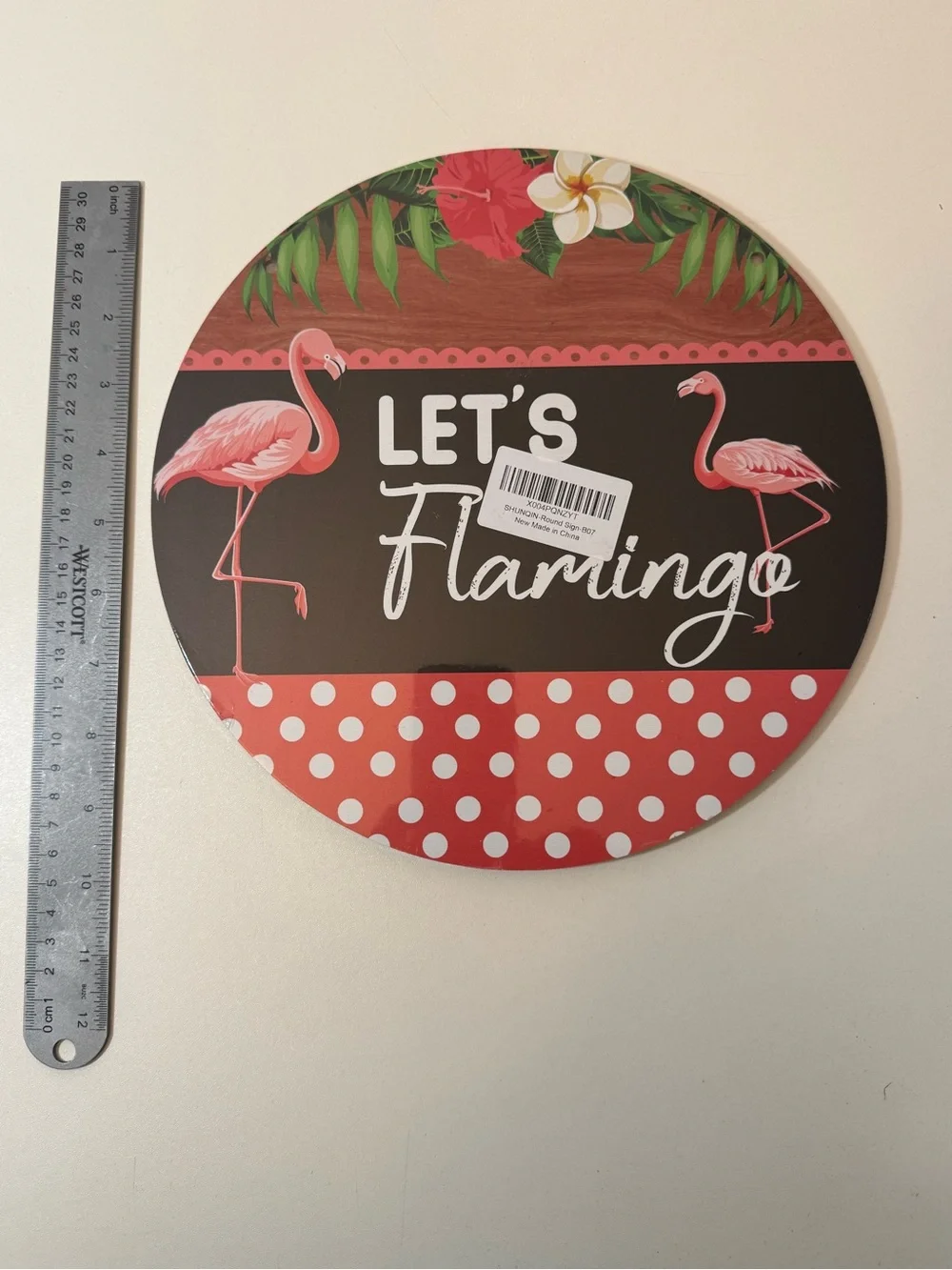 Let's Flamingo Party Sign - Pink Flamingo Wall Decor